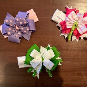 Handmade bows/headbands.